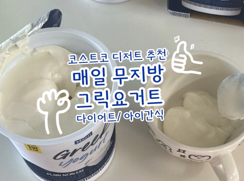 [코스트코 추천 간식/다이어트] 가성비 끝판왕 매일 무지방 그릭요거트  솔직 후기 & 감량 유....