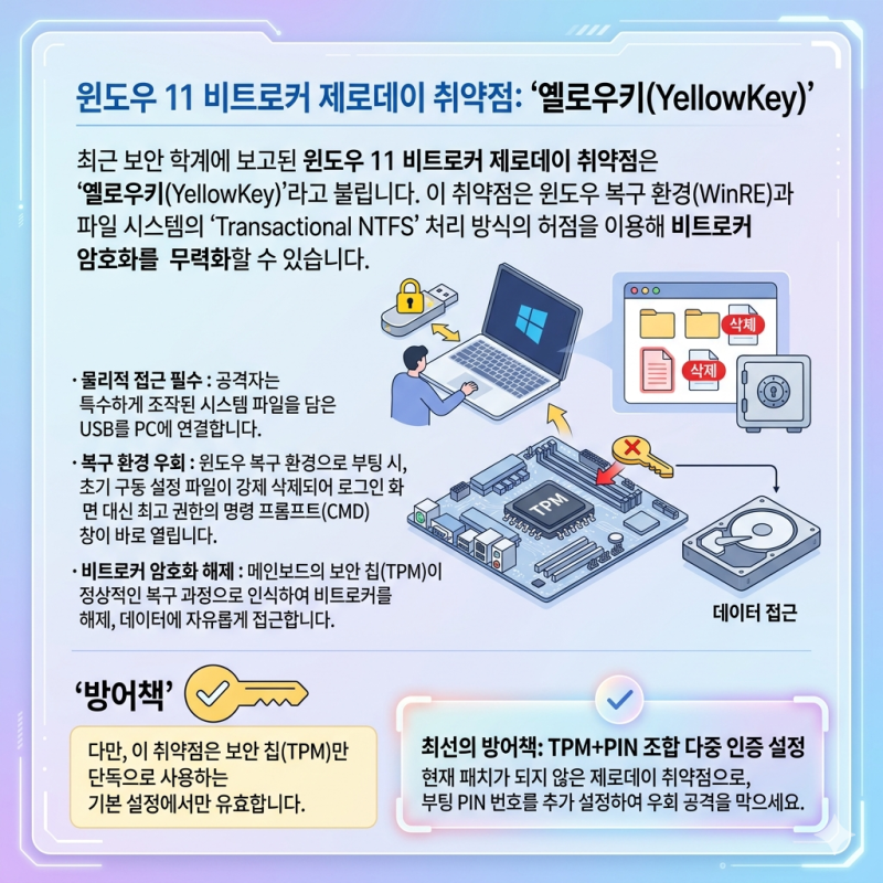 윈도우 11 비트로커, 제로데이 취약점에 완전 무력화