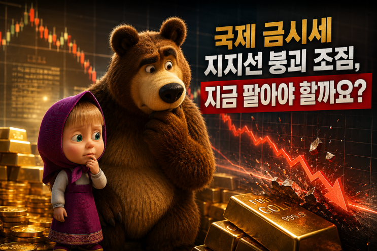  국제 금시세 지지선 붕괴 조짐, 지금 팔아야 할까요?