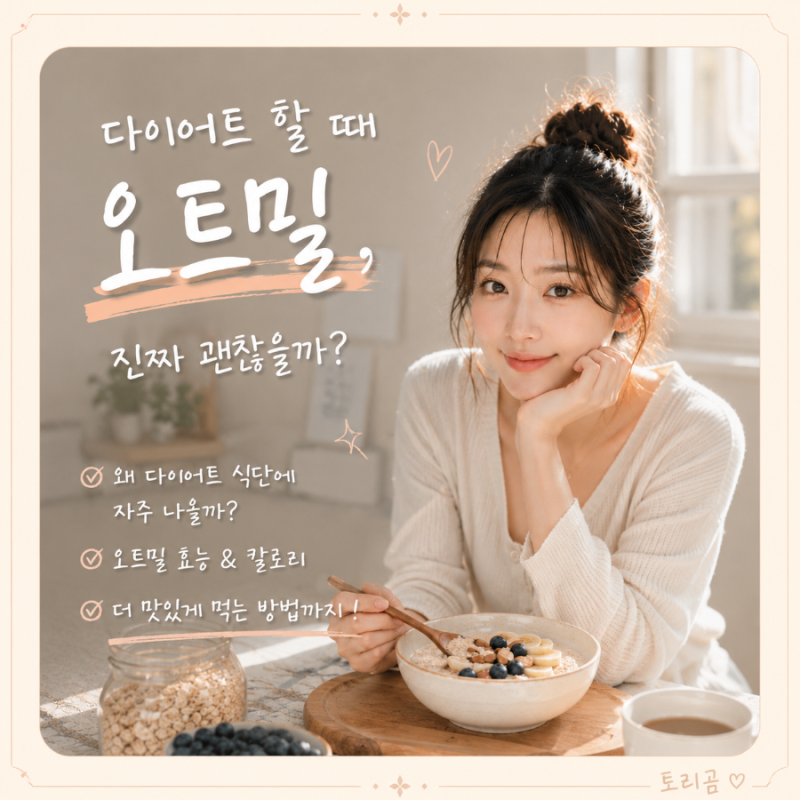 오트밀 다이어트 식단 효능, 포만감과 식이섬유