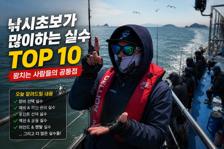  낚시초보가 많이하는 실수 TOP 10 꽝치는 사람들의 공통점