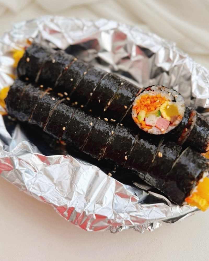 오는정김밥 레시피 제주까지 가야 하나요? 집에서 분홍소세지 유부김밥 한입 먹고 인정