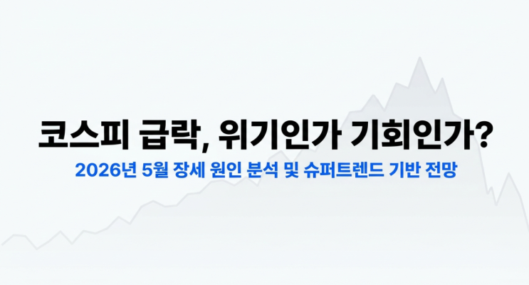  2026년 5월 19일 코스피 급락 원인 분석 및 슈퍼트렌드 지표 기반 전망
