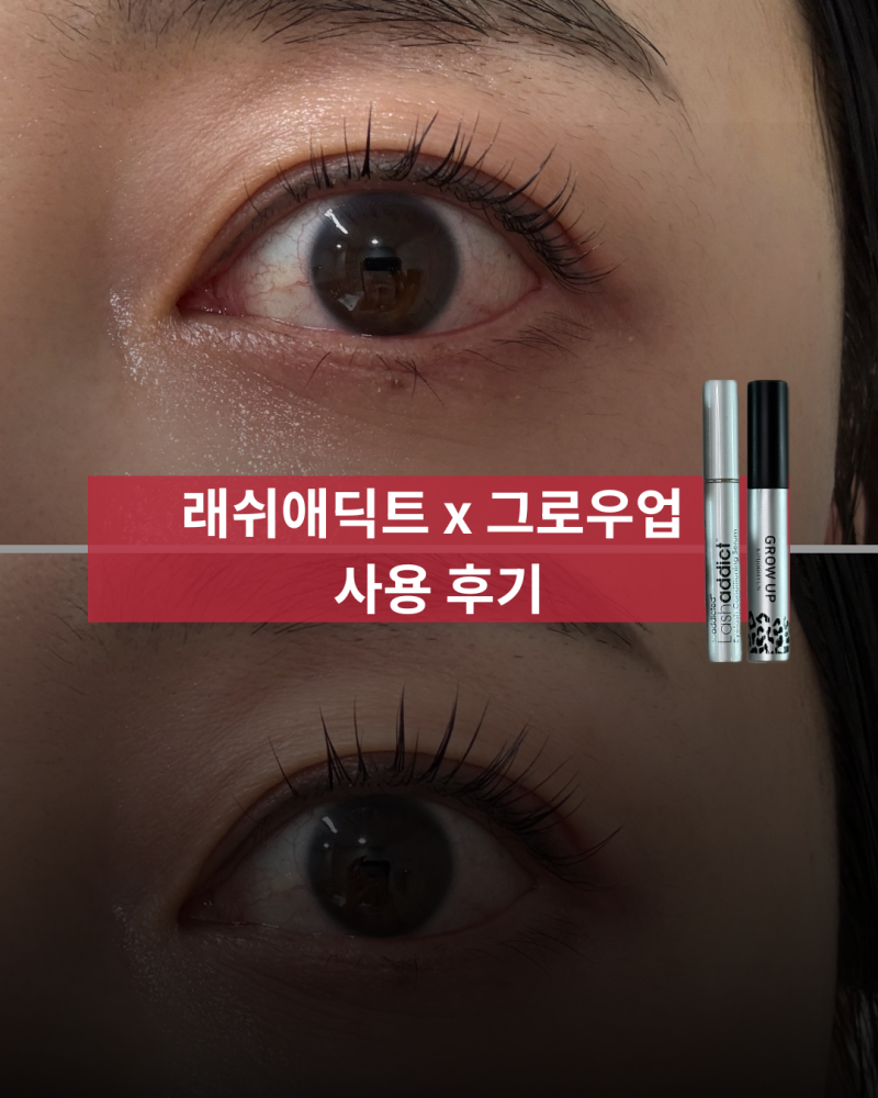 오샤레그로우업 x 래쉬애딕트 3개월 사용 후기
