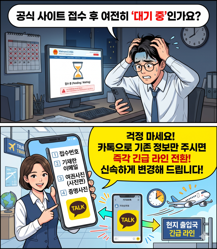  베트남 비자 공식 홈페이지 신청 아직도 처리 중: 당장 오늘 긴급으로 받는 방법