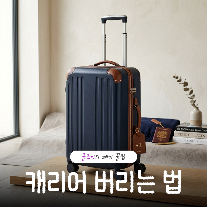 캐리어 버리는법 여행용 20인치 24인치 폐기물스티커 가격