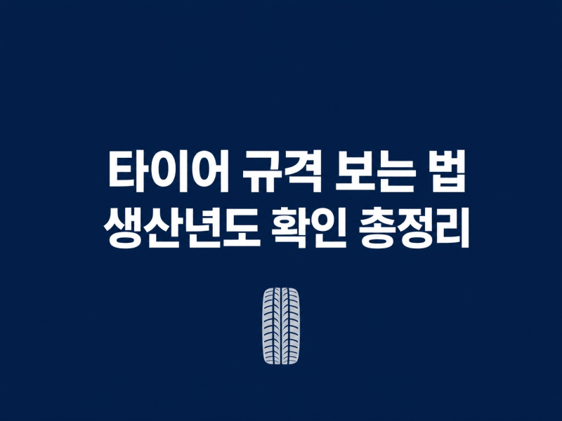 타이어 규격 보는법 및 생산년도 확인 숫자 의미 총정리