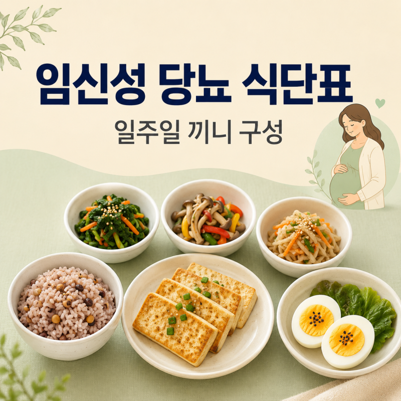 임신성 당뇨 식단표 일주일 환자 추천 구성