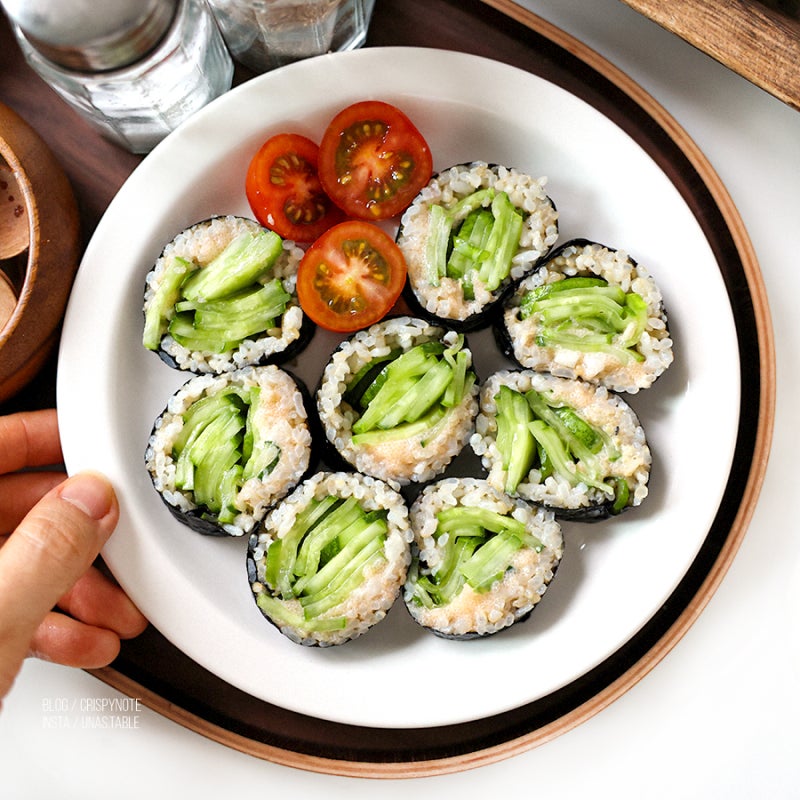 간단 김밥 만들기 명란 오이김밥 레시피 꼭 만들어 보세요
