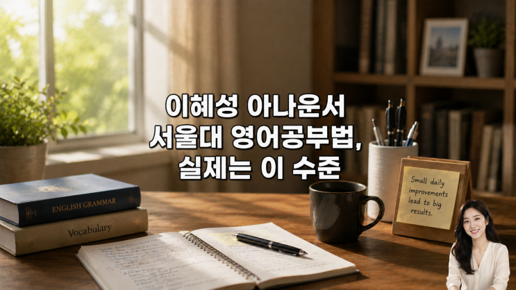 <b>이혜성 아나운서</b> 서울대 영어공부법, 실제는 이 수준