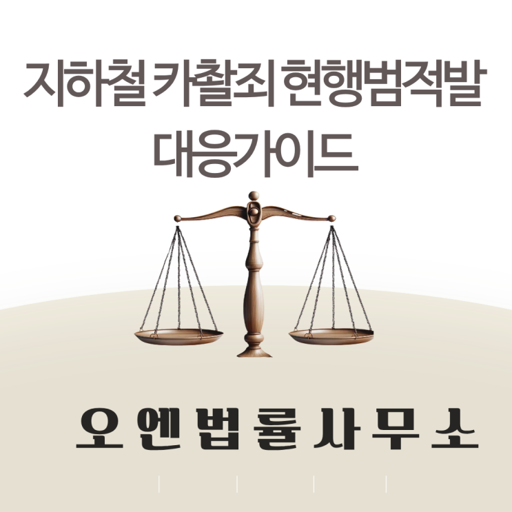  지하철카촬죄 현행범적발 대응방법