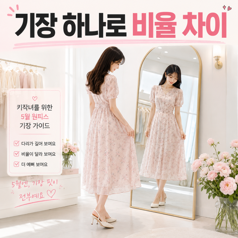 키작녀 5월 원피스 기장, 이 기준 놓치면 아쉬워요