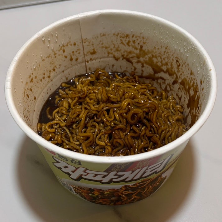 짜파게티 맛있게 컵라면 짜파게티 조리 전자레인지