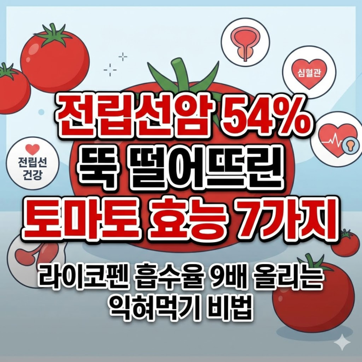  전립선암 54% 뚝 떨어뜨린 토마토 효능, 흡수율 9배 올리는 비법까지