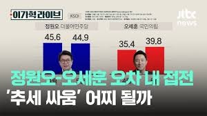 정원오 오세훈의 여론추이 분석해보니