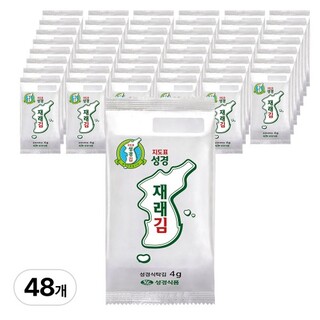  성경김 재래 식탁김 12봉 4개 - 바삭한 식탁용 김 권장