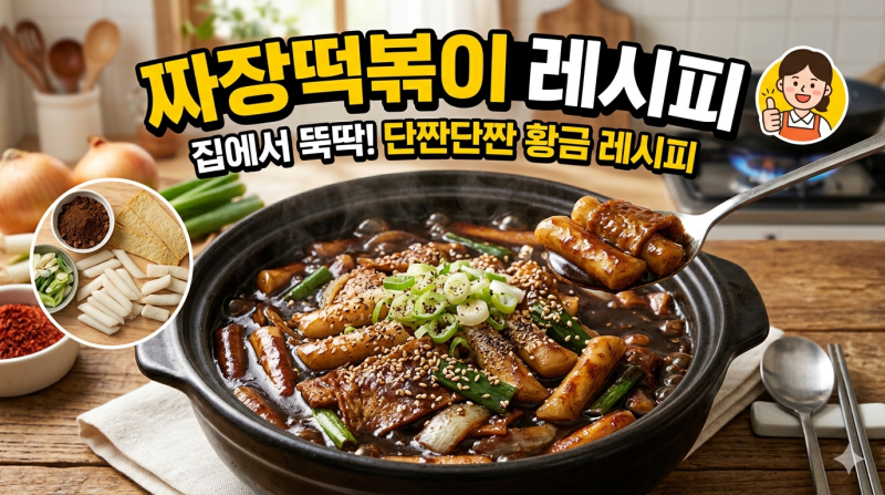 [짜장 떡볶이 레시피] 아이들 간식 추천 단짠의 정석! 실패 없는 황금레시피 (feat. 춘장 없이 ....