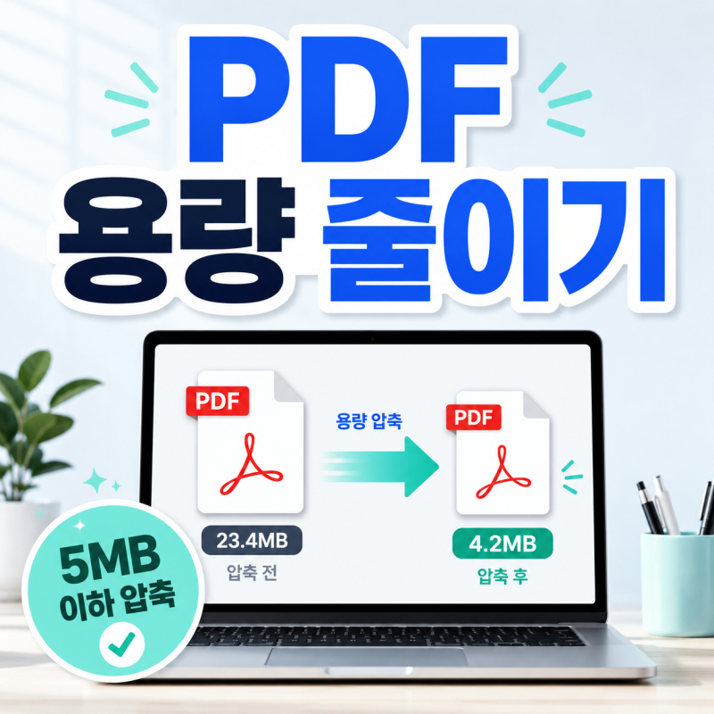 PDF 용량 줄이기, 무료 압축 사이트와 알PDF 한PDF 축소 방법 (바로가기)