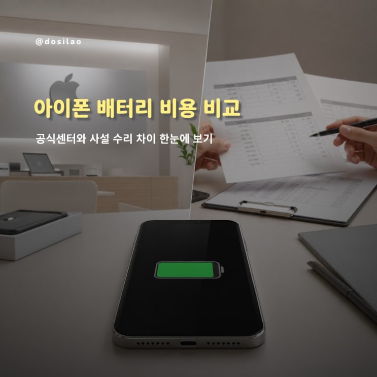  아이폰 배터리 교체 비용, 공식센터와 사설 수리 차이