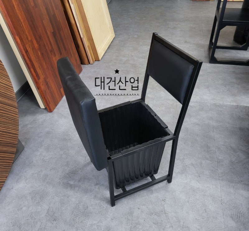 업소용 식당 철제수납의자 제작 >> 레자방석교체 맞춤제작