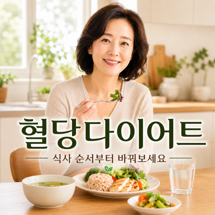  혈당다이어트｜중년 다이어트가 어려울 때 식사 순서부터 바꿔보세요