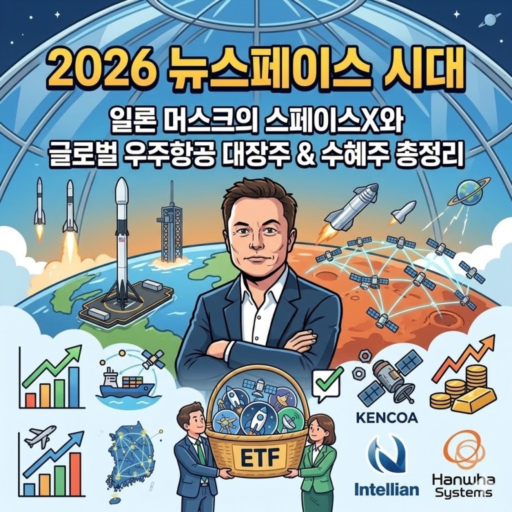  스페이스X 관련주 총정리: 2026년 스타링크 수혜주 미국 국내 주식 TOP 5