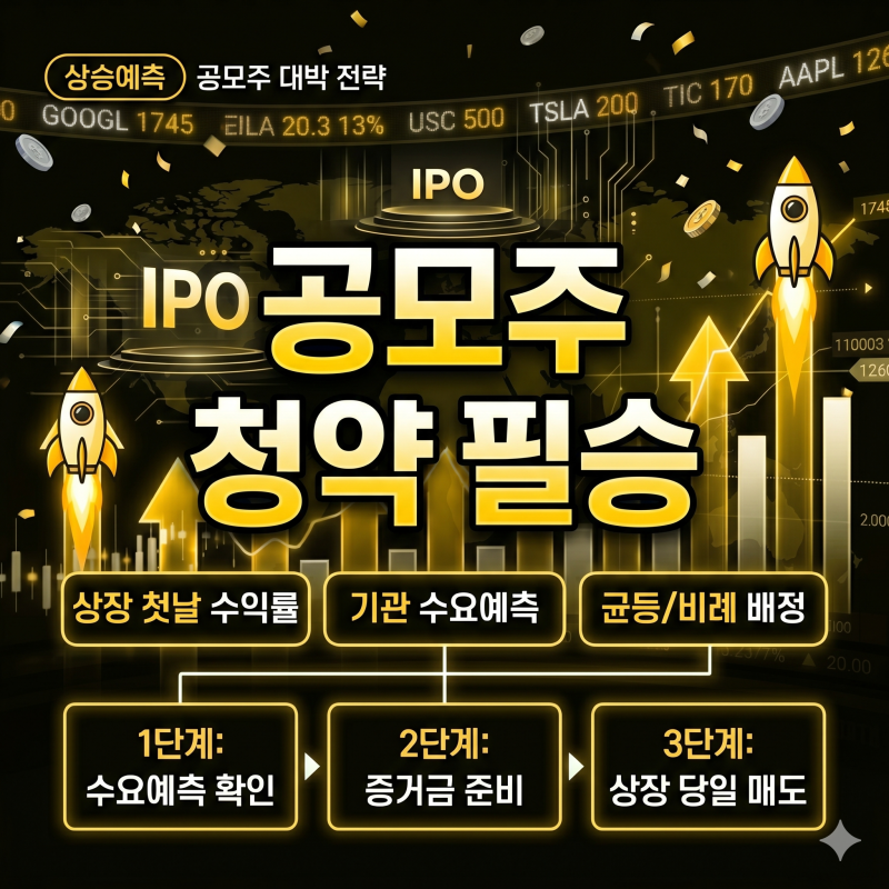 공모주 청약 상장 첫날 수익 극대화하는 핵심 전략