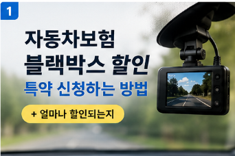 자동차보험 블랙박스 할인, 특약 신청하는 방법 (+얼마나 할인되는지)