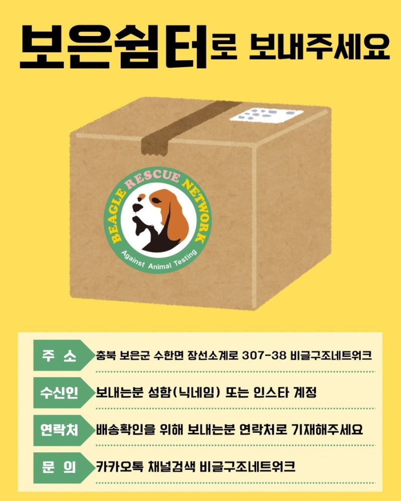 헌수건 유기견보호센터로 기부하기(비글구조네트워크)
