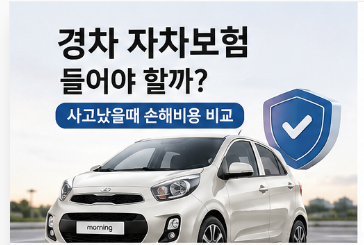 경차 자차보험 들어야할까? 사고났을때 손해비용 비교