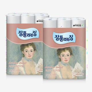  잘풀리는 키친타월 150매 24롤 - 단독구성 대용량 세트