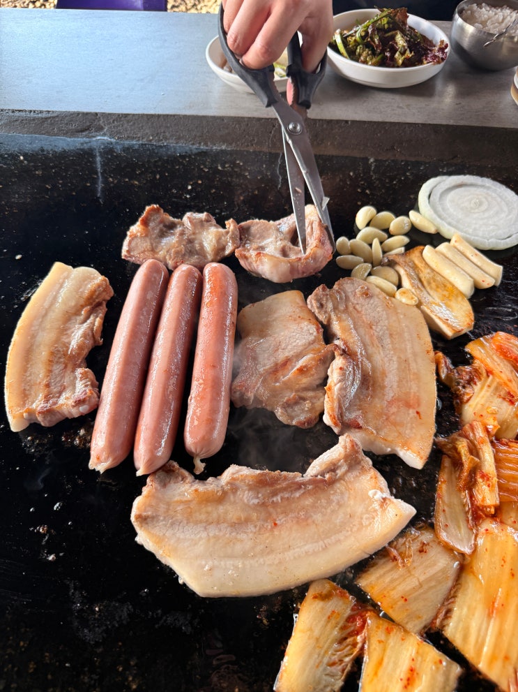  칠곡 맛집 삼겹살 현지인 단골 약샘골가든 예약필수 촌캉스 고기집