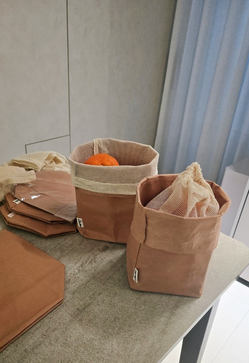 냉장고정리 페이퍼백 크래프트지 야채보관함 과일보관 냉장고 종이백 추천