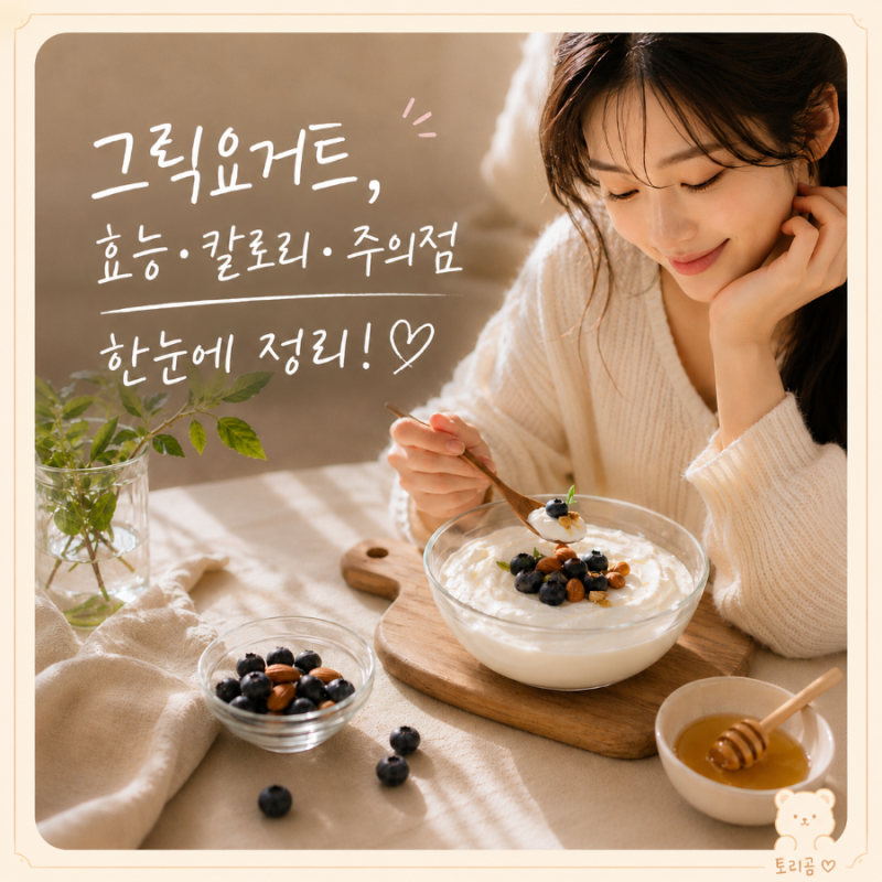 그릭요거트 효능 칼로리 부작용 정리