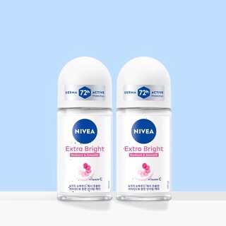  니베아 데오드란트 롤온 엑스트라 브라이트 50ml 2개 - 미백과 방취를 한번에