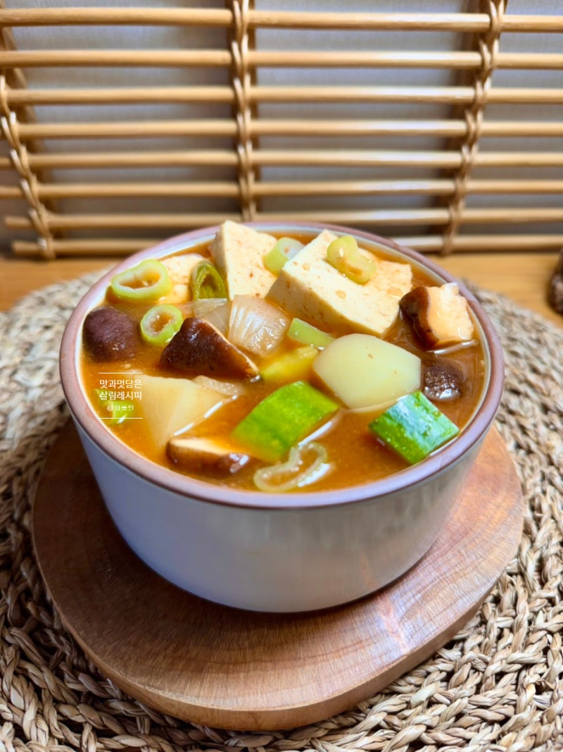 감자 두부된장찌개 레시피 재료