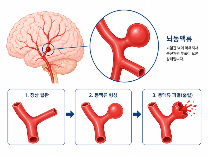 갑자기 찾아오는 극심한 두통 뇌동맥류! 머리속 시한폭탄