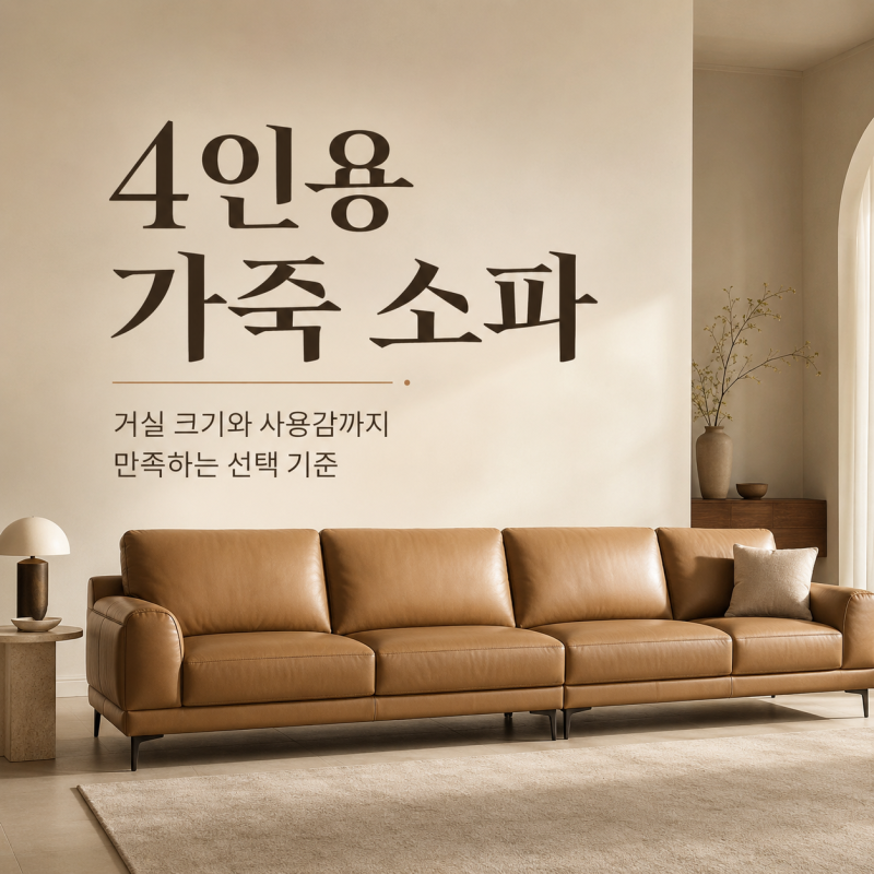 4인용 가죽 소파 고를 때, 거실 크기와 사용감까지 만족하는 소파 선택 기준
