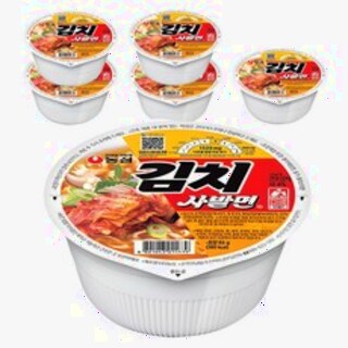  김치사발면 86g 6개 - 얼큰한 한 그릇 간편 요리