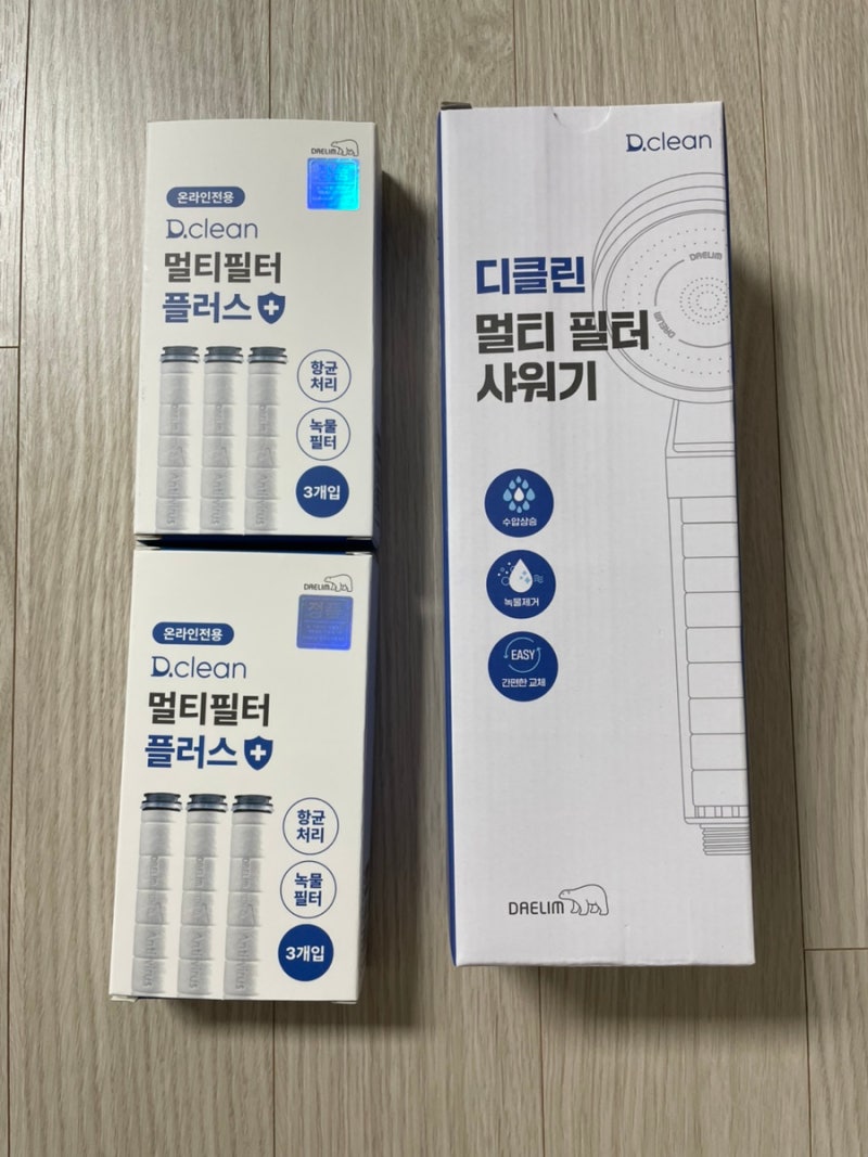 욕실 살림 꿀템 l 대림바스 디클린 필터 샤워기, 원터치 온오프 필터 샤워기, 항균 플러스 필....
