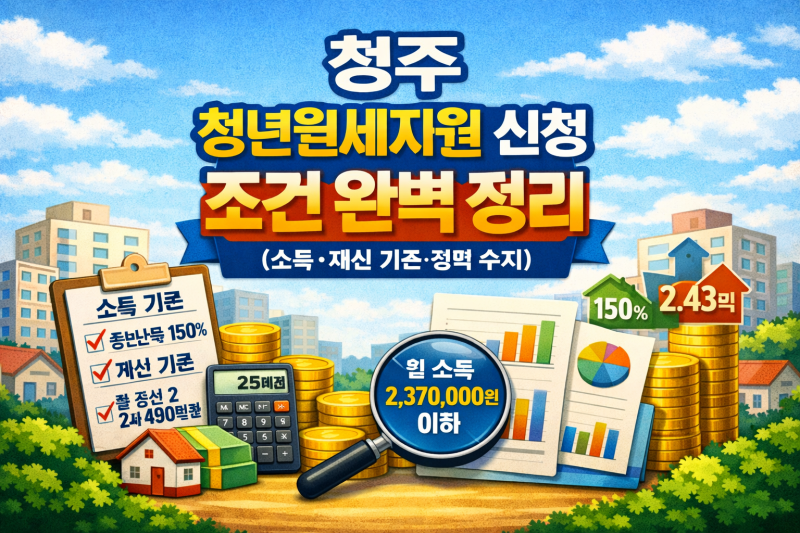 청주 청년월세지원 지금 신청해야 하는 이유 (곧 종료)