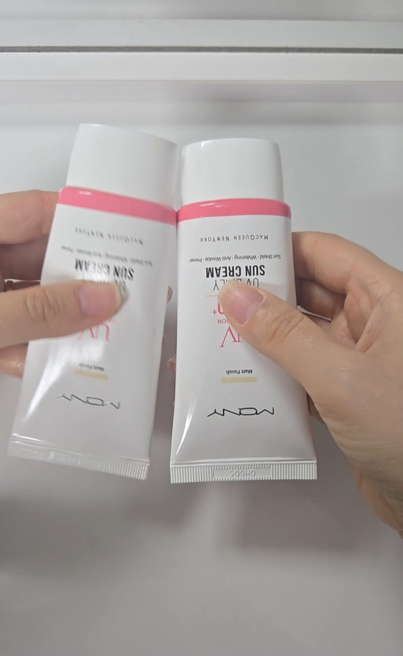 1+1이라 바로 쟁인 맥퀸뉴욕 백탁없는 가성비 선크림 리뷰