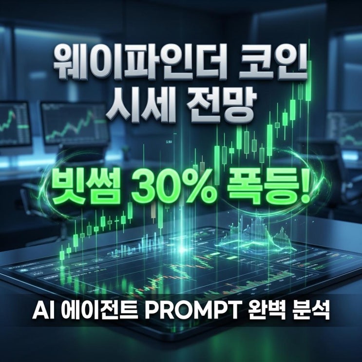 웨이파인더 코인 시세 전망 빗썸 30% 폭등! AI 에이전트 PROMPT 완벽 분석