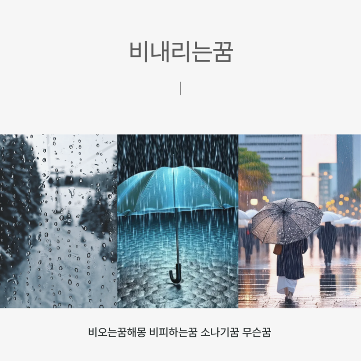 비내리는꿈 비오는꿈해몽 비피하는꿈 <b>소나기</b>꿈 무슨꿈