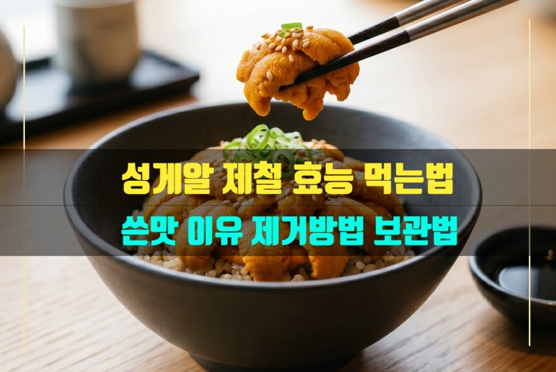 성게알 제철 효능 먹는방법 부작용 냉장냉동 보관방법 설사 쓴맛이유 제거방법