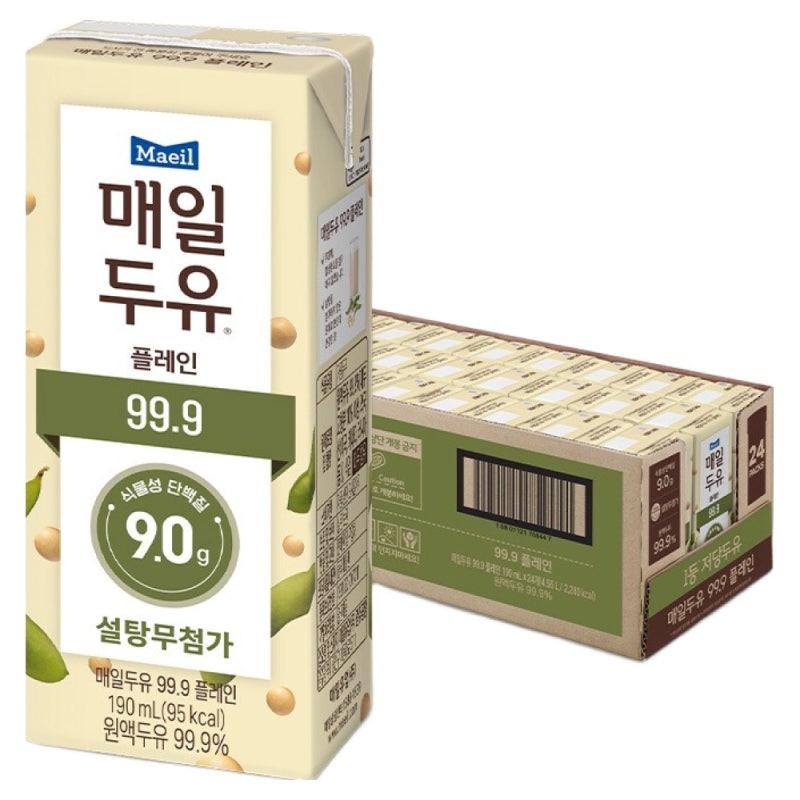 인기 많은 매일두유 매일두유 99¸9 플레인 사용 부담 없는