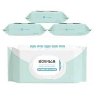  아임클린 대형 물걸레청소포 라임향 30매 4개 - 한번에 쓱