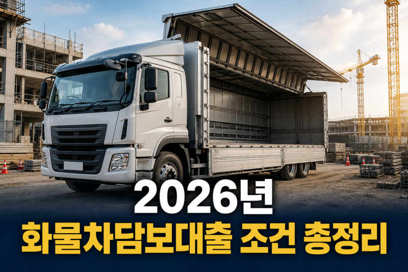 2026년 화물차담보대출 조건 총정리
