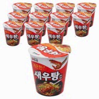 농심 새우탕컵 12개 입고 - 바삭한 새우맛의 정석