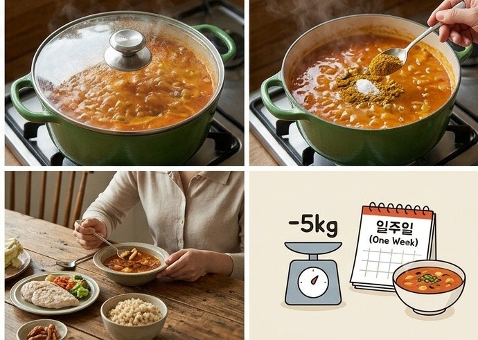 일주일 -5kg 마녀스프 레시피: 변비 탈출 독소 빼는 초간단 해독주스 다이어트 방법